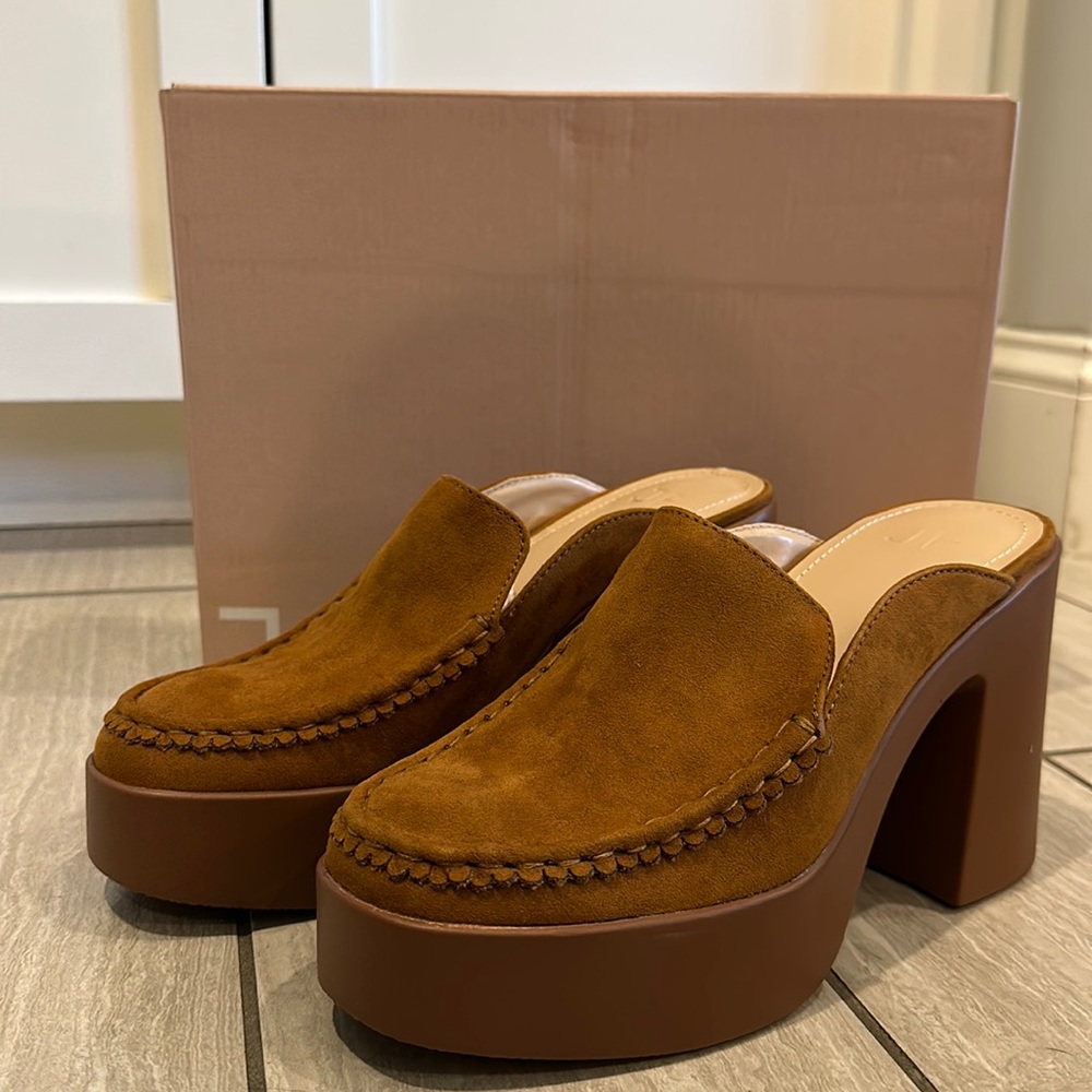 NWT JustFab Heeled Mule Loafer sold out online